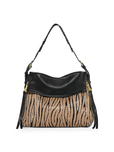 Shop Aimee Kestenberg Women's Bali Leather Hobo Bag In Tiger Haircalf