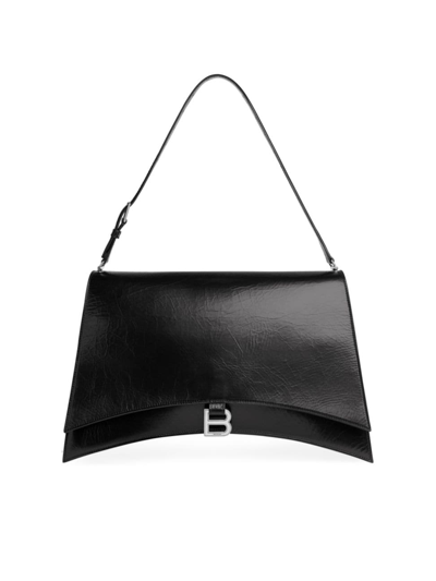 Shop Balenciaga Women's Crush Large Sling Bag In Black
