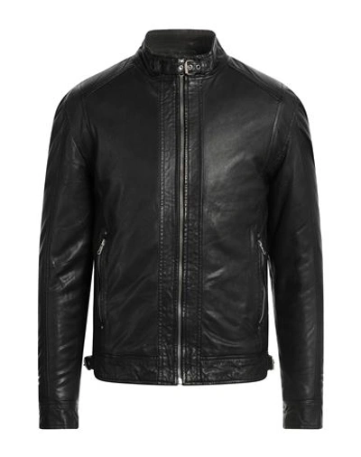 Shop Andrea D'amico Man Jacket Black Size 44 Soft Leather