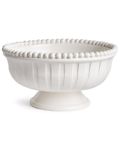 Napa Home & Garden Coletta Decorative Footed Low Bowl In White