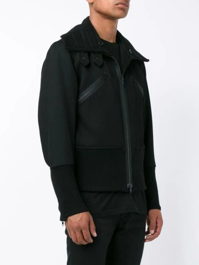 Shop Ann Demeulemeester Ribbed Detail Jacket