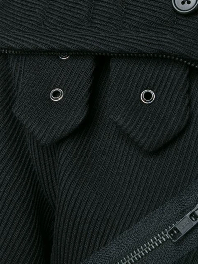 Shop Ann Demeulemeester Ribbed Detail Jacket