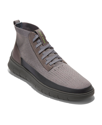 Shop Cole Haan Men's Generation Zerogrand Stitchlite High-top Water Resistant Sneakers Men's Shoes In Tornado/pavement