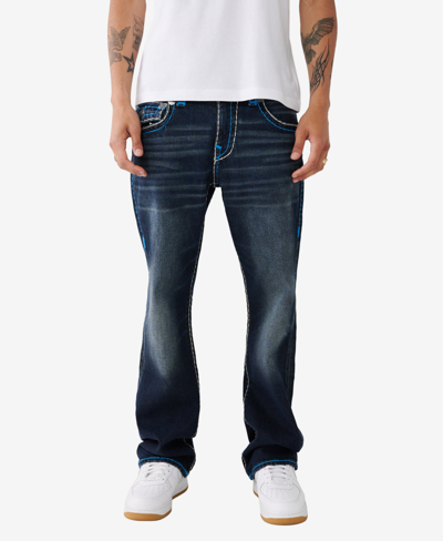 Shop True Religion Men's Billy Flap Super T Bootcut Jeans In Chicory Dark Wash