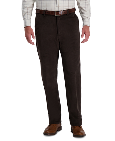 Shop Haggar Men's Classic-fit Stretch Corduroy Pants In Espresso