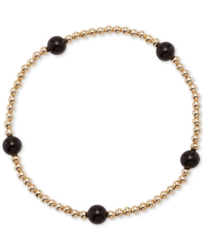 Shop Macy's Cultured Freshwater Pearl (4-1/2 In Onyx