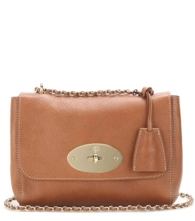 Shop Mulberry Lily Leather Shoulder Bag In Oak-soft Gold