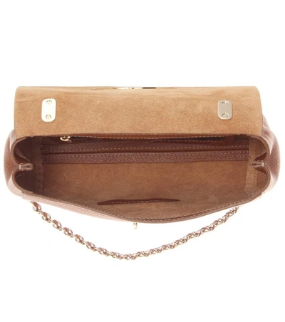 Shop Mulberry Lily Leather Shoulder Bag In Oak-soft Gold