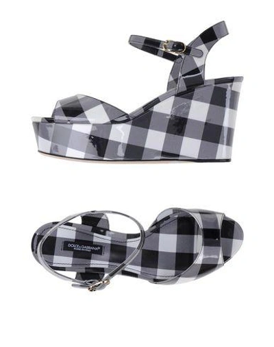Shop Dolce & Gabbana Sandals In Grey