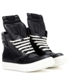 RICK OWENS GEOBASKET LEATHER HIGH-TOP trainers,P00182898-1