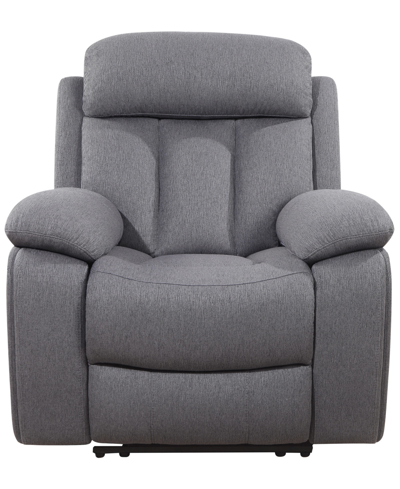 Shop Abbyson Living Fletcher 38.5" Stain-resistant Polyester Reclining Chair In Gray