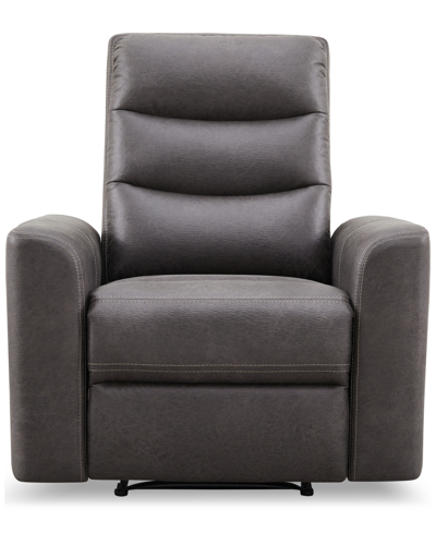 Shop Abbyson Living Bentley 36" Polyester Manual Recliner In Gray