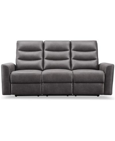 Shop Abbyson Living Bentley 70.5" Polyester Manual Reclining Sofa In Gray