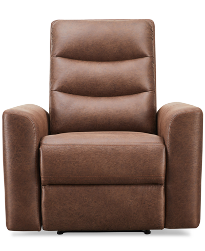 Shop Abbyson Living Bentley 36" Polyester Manual Recliner In Brown
