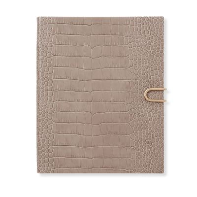 Shop Smythson 2024 Portobello Weekly Vertical Diary With Slide In Mara In Taupe
