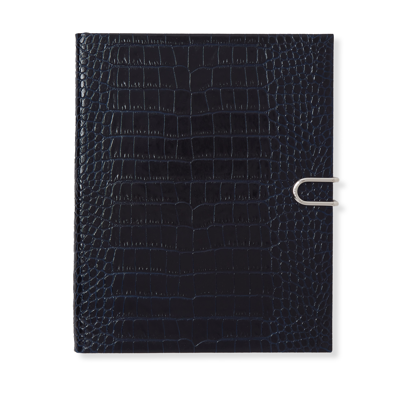 Shop Smythson 2024 Portobello Weekly Vertical Diary With Slide In Mara In Navy