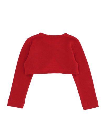 Monnalisa Red Cardigan For Girl In Ruby Red
