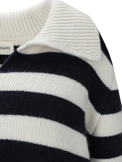 Shop Khaite Knitwear In Magnolia/navy Stripe