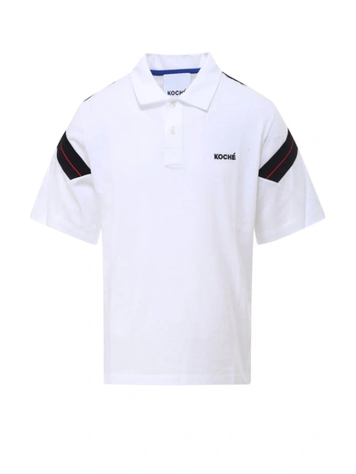 Shop Koché Polo Shirt In White