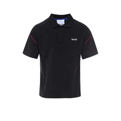 Shop Koché Polo Shirt In Black