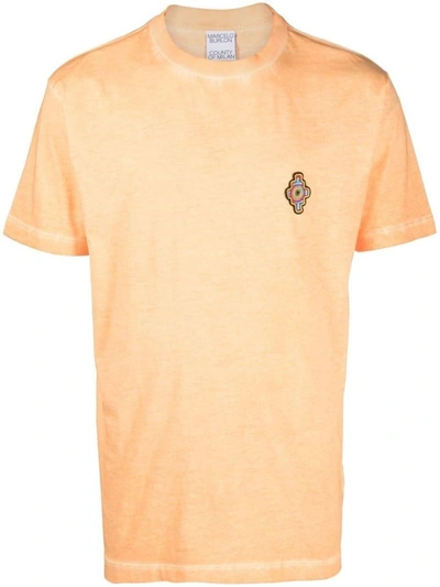 Shop Marcelo Burlon County Of Milan T-shirt Sunset Clothing In Yellow &amp; Orange