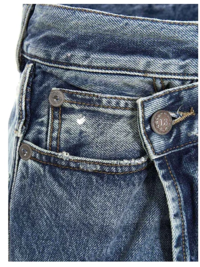 Shop R13 Jeans 'cross Over' In Blue