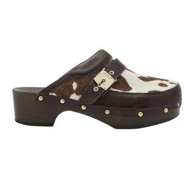 Shop Scholl Pescura Clog 50 Shoes In 1900 Off White/brown