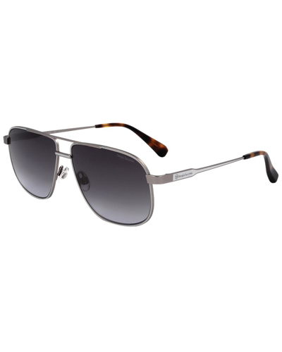 Shop Sergio Tacchini Men's St7005 57mm Sunglasses In Silver