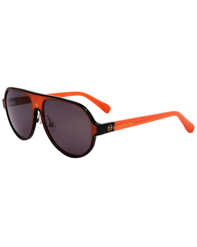 Shop Sergio Tacchini Unisex St5018 57mm Sunglasses In Black