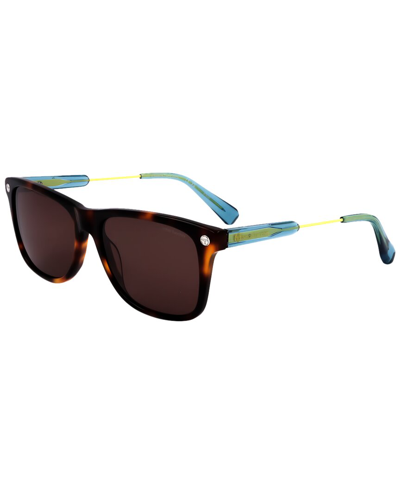 Shop Sergio Tacchini Unisex St5022 54mm Sunglasses In Brown