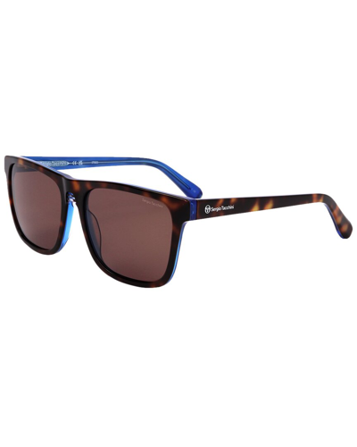 Shop Sergio Tacchini Unisex St5021 56mm Sunglasses In Brown