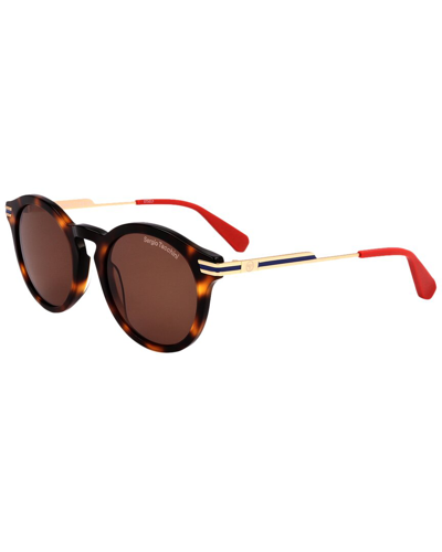 Shop Sergio Tacchini Unisex St5017 51mm Sunglasses In Brown