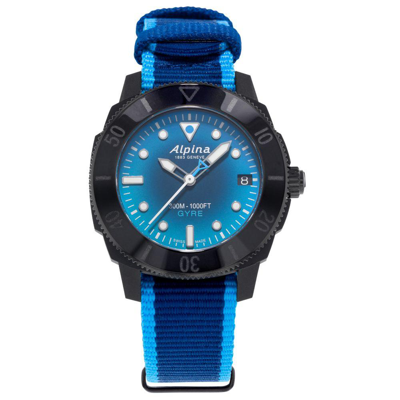 Shop Alpina Seastrong Diver Gyre Automatic Blue Dial Ladies Watch Al-525lnsb3vg6 In Two Tone  / Black / Blue