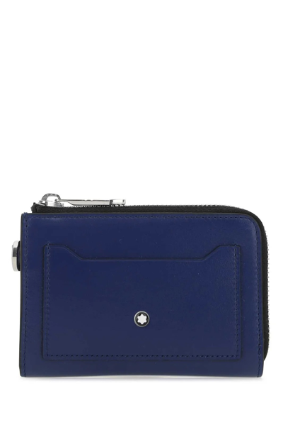 Shop Montblanc Meisterstuck Key Pouch With 4cc In Blue