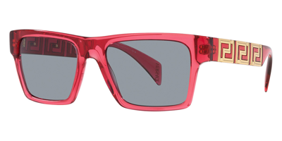 Shop Versace Grey Square Mens Sunglasses Ve4445 5409/1 54 In Red   /   Red. / Grey