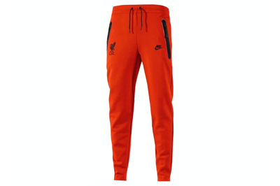 Pre-owned Nike Liverpool Fc Tech Fleece Sweatpants Red
