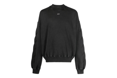 Pre-owned Off-white S.matthew Cotton Sweatshirt Black