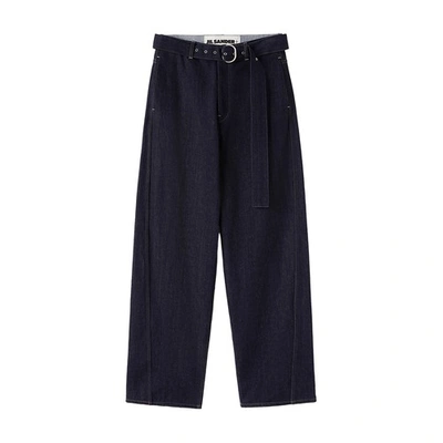 Shop Jil Sander Denim Trousers In Dark_blue