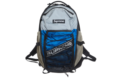 Pre-owned Supreme Logo Backpack Blue