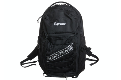 Pre-owned Supreme Logo Backpack Black