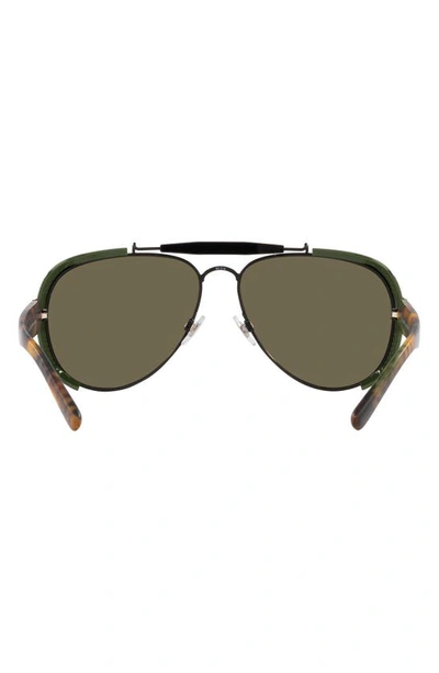 Shop Polo Ralph Lauren 60mm Pilot Sunglasses In Matte Black