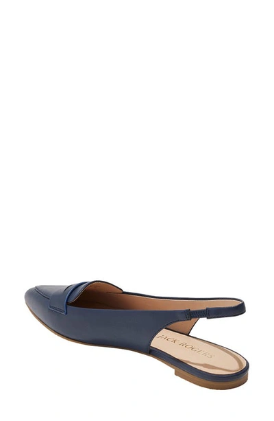 Shop Jack Rogers Pennie Slingback Pointed Toe Flat In Midnight