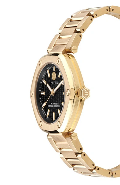 Philipp Plein The Hexagon Bracelet Watch In Ip Yellow Gold