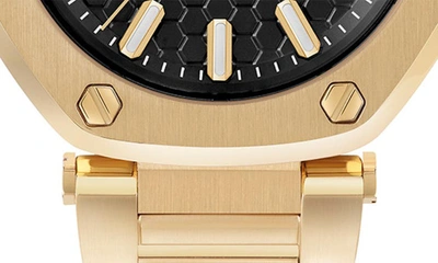 Philipp Plein The Hexagon Bracelet Watch In Ip Yellow Gold