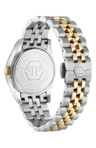 Shop Philipp Plein Date Superlative Bracelet Watch, 38mm In Two Tone