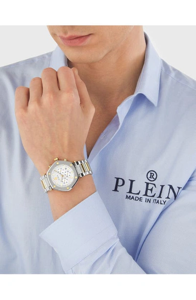 Philipp Plein The Hexagon Chrono Bracelet Watch In Two Tone