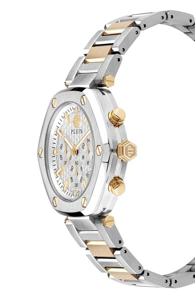 Philipp Plein The Hexagon Chrono Bracelet Watch In Two Tone