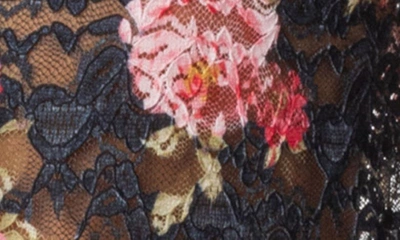 Edikted Portofino Floral Sheer Lace Camisole In Black