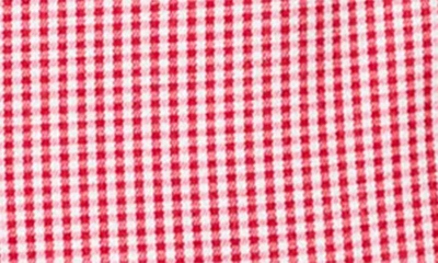 Shop Petite Plume Gingham Check Flannel One-piece Pajamas In Red