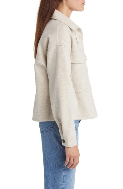 Shop Beachlunchlounge Double Face Crop Jacket In Oatmeal Heather